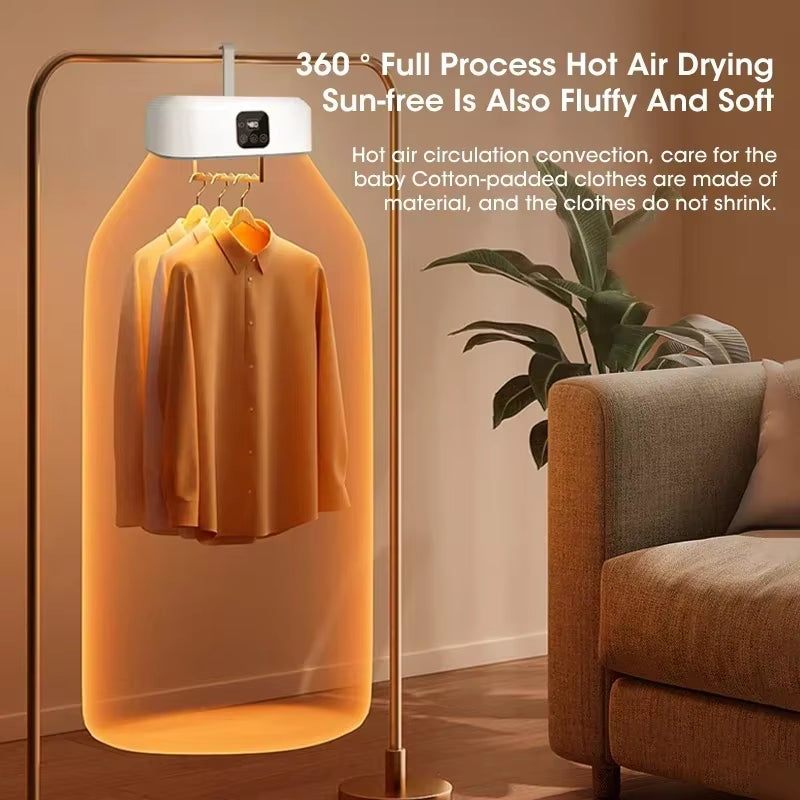 Portable Mini Clothes Dryer Foldable, Fast-Drying & Travel-Ready