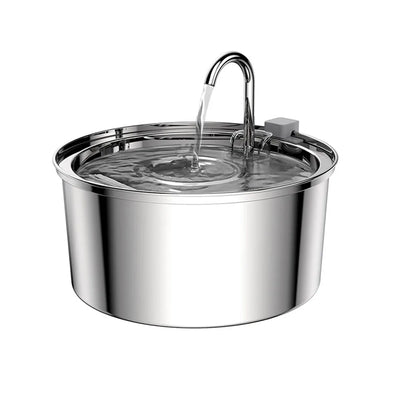 Automatic Stainless Steel Water Fountain- USB Quiet Auto Feeder for Cats & Dogs with Filter