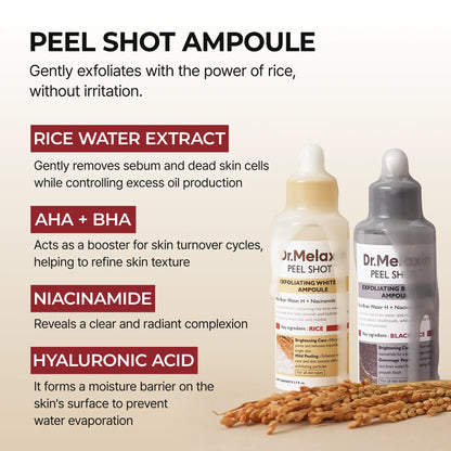 Dr. Melaxin Peel Shot Glow Rice Line