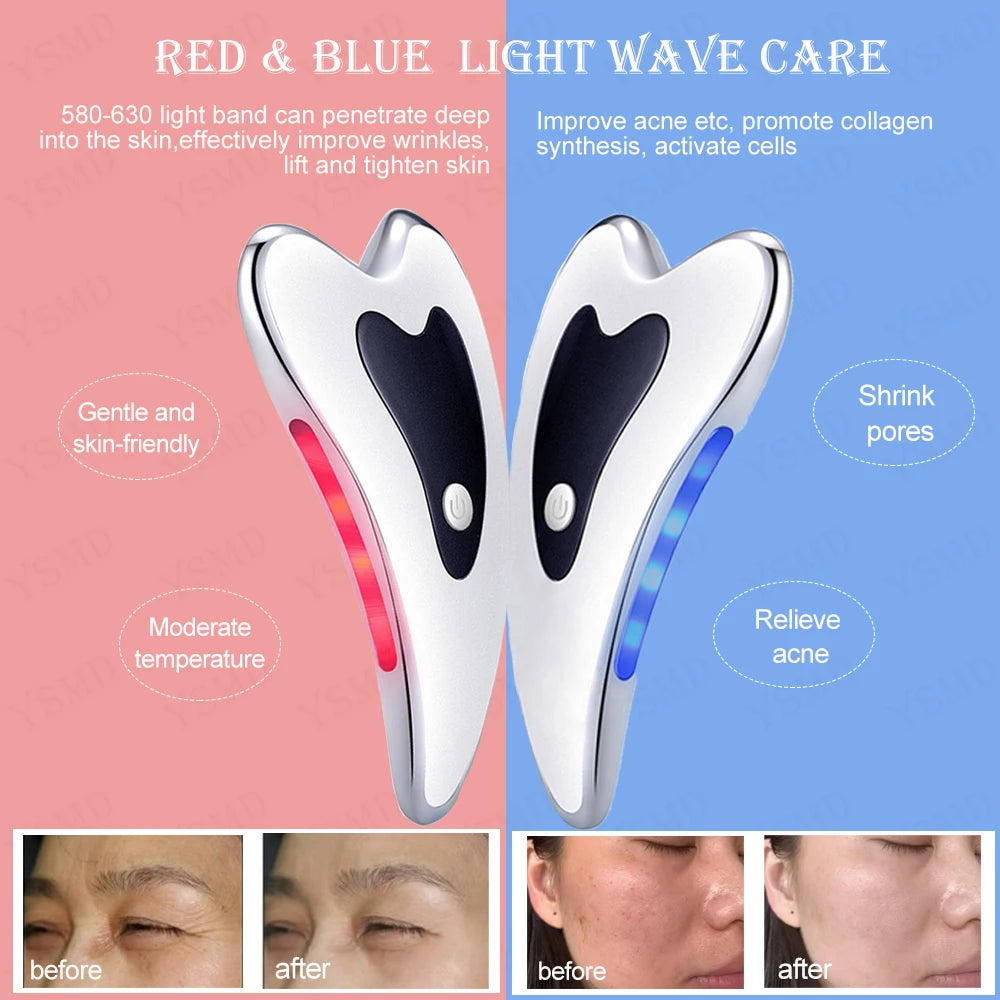 Electric Face & Neck Lifting Massager – Anti-Wrinkle Skin Tightening Tool with Gua Sha Scraping for Double Chin & Facial Care
