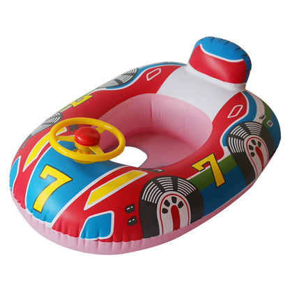 Inflatable Baby Pool Float with Canopy – Toddler Swim Seat Ring for Beach, Bathtub & Summer Water Fun