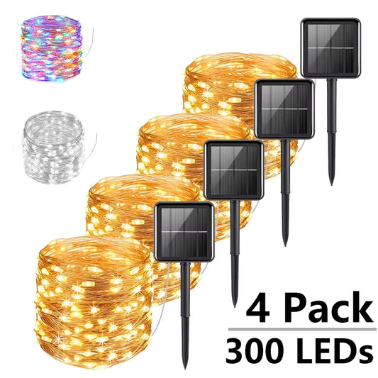 Solar LED Fairy String Lights – 7M/12M/22M/32M Waterproof Outdoor Decorative Lights for Garden, Patio, Christmas, and Parties